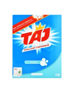 TAJ Detergent Powder 3KG – 2IN1 BLUE Laundry Washing Powder Deep Clean Stain Remover Fresh Clothes