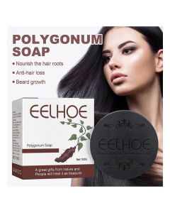 1pc Hair Nourishing Shampoo Soap Natural Polygonum Essence Hair Shampoo Darkening Soap Hair Soap Care Cleansing Hair Bar