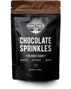 People's Keto Company Chocolate Sprinkles - 6 oz, Sugar Free, Gluten Free, Plant-Based, Non-GMO