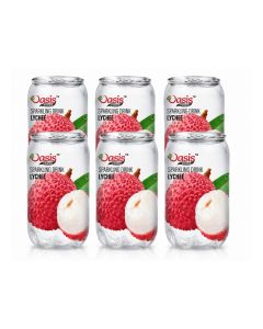 Oasis Foods Lychee Sparkling Drink 350ml - Pack of 6