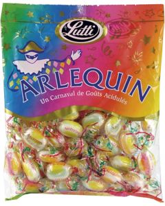 Lutti Arlequin Sweet & Sour Candies 250g Bag - A Carnival of Flavors