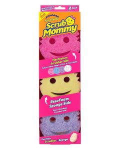 Scrub Daddy Scrub Mommy - Dish Scrubber + Non-Scratch Cleaning Sponges Kitchen, Bathroom + Multi-Surface Safe - Dual-Sided Dish Sponges for Scrubbing + Wiping Spills (3 Count) - Online Exclusiv