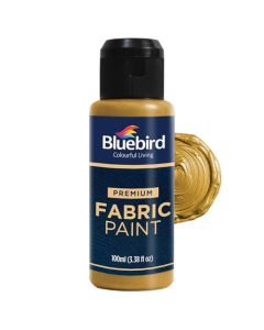 BLUEBIRD Fabric Paint Light Gold 34 Fl Oz Permanent Fabric Paints for Clothes Furniture Upholstery