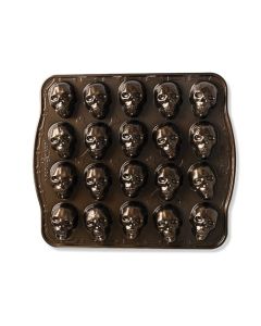 Nordic Ware Skull Bite Cakelet 25 Cups Bronze