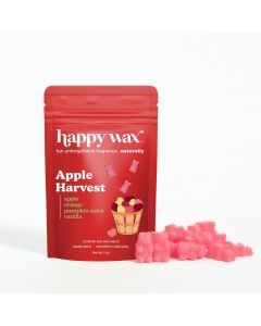 Happy Wax Apple Harvest Scented Bear Wax Melts Natural Strong Fall Scented Wax Melts Infused wEssential Oils Non Toxic Wax Melt Scented Soy Wax Melts for Warmers 8 oz Pouch