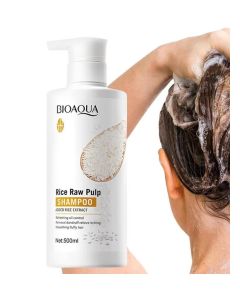 Bioaqua Rice Raw Pulp Removal Dandruff Shampoo 500ml