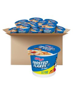 Kelloggs Frosted Flakes Breakfast Cereal Cups 8 Vitamins and Minerals Kids Snacks Original 252oz Case 12 Cups