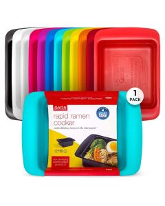 Rapid Ramen Cooker Microwavable Cookware for Instant Ramen BPA Free and Dishwasher Safe Perfect for Dorm Small Kitchen or Office Teal