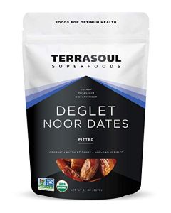 Terrasoul Superfoods Organic Deglet Dates 2 Lbs Pitted Fresh Natural Sweetener