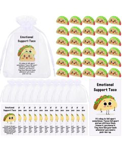 Huwena 30 Emotional Positive Resin Support Gift Bulk for Coworker Christmas Employee Appreciation Gifts with Inspirational Cards for Team Staff Nurse Teacher Classroom Rewards Taco