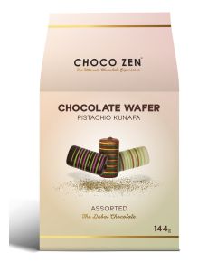 Choco Zen Pistachio Kunafa Assorted Chocolate Wafer Rolls 144g