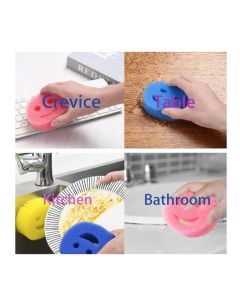 4 Pack Smiley Face Magic Deep Cleaning Wipe Smiley Face Soft Wiping Honeycomb Sponge Household Kitchen Cleaning Dish Washing Cotton