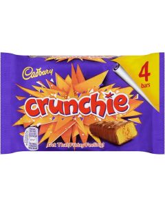 Cadbury Crunchie Chocolate Bars - Pack of 4 (104.4g) with Honeycomb Center