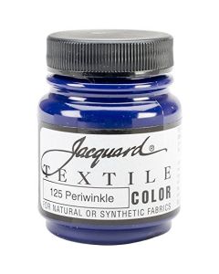 Jacquard Textile Color Periwinkle Permanent Fabric Paint for Clothes Furniture Upholstery Shoes or Tote Bags Indoor Outdoor 225 Oz Jar Upholstery
