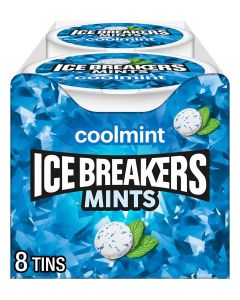 ICE BREAKERS Sugar Free Mints, Coolmint, 1.5 Ounce (Pack of 8)