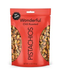 Wonderful Pistachios No Shells Chili Roasted Nuts 55 Ounce Resealable Bag Protein Snacks Gluten Free Travel Snacks Healthy Snack