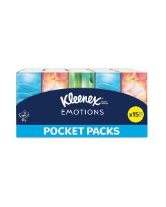 Emotions Pocket Pack Tissues, 15 Pack x 7 sheets (3ply)
