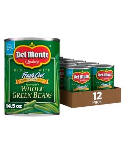 DEL MONTE HARVEST SELECTS BLUE LAKE Whole Green Beans Canned Vegetables 12 Pack 145 oz Can