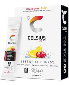 CELSIUS On The Go Cranberry Lemon Sugar Free Energy Drink Mix - 14 Stick Packs