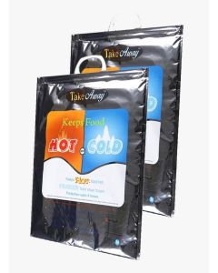 Take Away Hot And Cold Bag For Food Storage,Reusable Thermal Bags, Medium,3 Layer Protection With Aluminium Foil (Size - 49 X 41 Cm) Pack Of 2