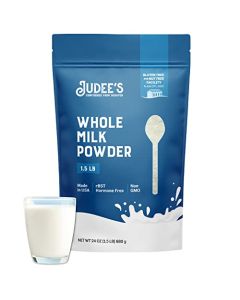 Judees Gluten Free Powdered Milk GlutenFree Ingredient for Baking Cooking NutFree Whole Milk Powder ShelfStable for Travel Storage Pack of 1 24 oz Made in USA