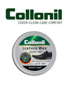 Collonil Leather Wax Tin Black 50ml – Nourishing High-Gloss Shoe Polish for Premium Leather Care