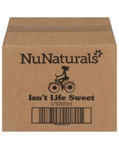 NuNaturals White Stevia Powder Packets SingleServe Zero Calorie Sugar Substitute 1000 count