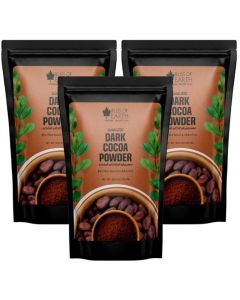 Bliss of Earth Dark Cocoa Powder 250g(Pack of 3) / Alkalized Unsweetened Cocoa Powder / Pure Baking Cocoa for Cakes, Brownies & Hot Chocolate / Vegan & Keto Friendly
