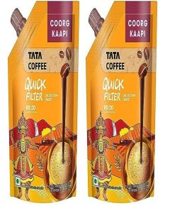 Tata Coffee Quick Filter Coorg Kaapi Decoction Liquid, Coffee 80, Chicory 20, 200 ml (Pack of 2)