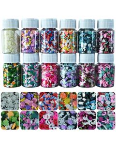 Fake Sprinkles 180g Polymer Clay Sprinkles Fake Candy Sprinkles Faux Sprinkles for Resin Slime Crafts Nail Art Slices Phone Case DIY Fake Cake Cupcake Ice Cream Shaker Card Project