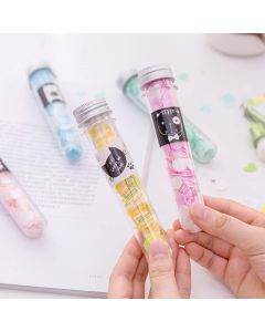 ADICTUM Flower Design Tube Shape Bottle Paper Soap Clean Soft Bath For Travel Pack Of 2MULTI COCOR
