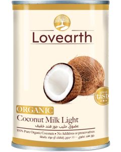 Organic Coconut Milk Light 400ml / 100% Pure Coconut / Vegan, Keto, Gluten Free, BPA Free, Low Fat