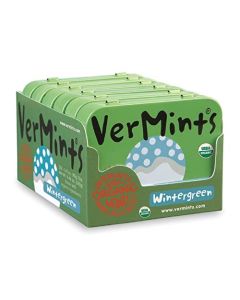 VerMints Organic Breath Mints Wintergreen Real LongLasting Refreshment Travel Size Tin NonGMO Vegan Nut Free Gluten Free Kosher Organic Candy Mints 141oz Tins Pack of 6