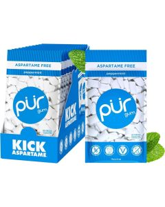 PUR Peppermint Chewing Gum - Sugar Free & Aspartame Free