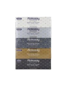 Alokozay Soft Facial Tissue 130X2 Ply White Tissue- 5pcs