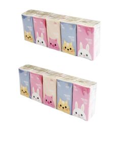 ZQBIEE 100% Skin-safe Sleek Tissue for Car, Bathroom, Bedroom, Office / Car Tissue Pocket Tissue Paper (BROWN) Pack of 2