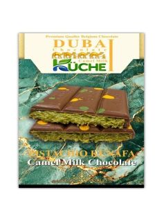 Kuche Dubai Chocolate Pistachio Kunafa Camel Milk Chocolate- 80gms