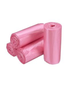 MECCANIXITY Small Trash Bags 05 Gallon Garbage Bags for Desktop Mini Trash Can Pink 6 Rolls 180 Counts