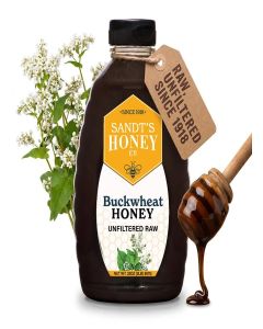 Sandt's Buckwheat Honey, Unfiltered Raw Honey, Non-GMO Genuine, Pure Honey (2 lbs)