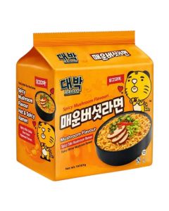 Daebak Spicy Mushroom Flavor Hot And Spicy Ramen Instant Noodles- 5X103gms