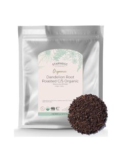 Starwest Botanicals Organic Roasted Dandelion Root Loose Leaf Herbal Tea Cut Sifted Certified Kosher NonGMO CaffeineFree Bulk 1 lb Bag