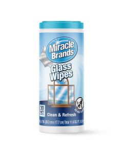 MiracleWipes for Glass Disposable and Streak Free Cleaning Wipes for Mirrors Windows Kitchen Home and Auto 30 Count