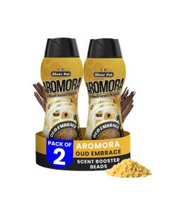 Aromora Fabric Deodorizer Oud Embrace - Pack of 2 - Laundry Perfume In-Wash Scent Booster Beads 300g , Refreshing Long-Lasting Laundry Fragrance, Suitable for Use with Fabric Softeners and Detergents