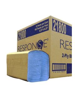 BLUE WINDSHIELD TOWEL, 2 PLY, 9.25X10.25, 168/PK, 12 PK/CS