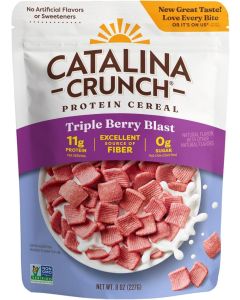Catalina Crunch Protein Cereal - Triple Berry Blast - Sugar Free, Gluten Free, Keto Friendly - 8 oz. Bag
