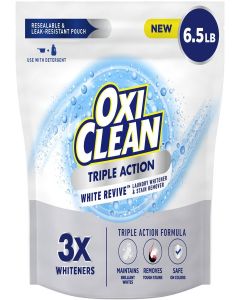 OxiClean Triple Action White Revive Laundry Whitener Powder, 6.5 lbs