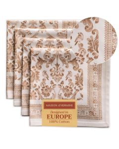 Maison d Hermine Cloth Napkins Set of 4 100 Cotton for Thanksgiving Christmas Decorations Everyday Reusable Square Fall Napkins Cloth Washable Dinner Party Allure 20x20