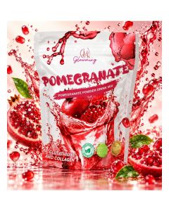 Pomegranate Powder Drink Mix with Glutathione & Marine Collagen 200g (10 x 20g Sachets) Stevia Sweetened Antioxidant Beverage Supplement