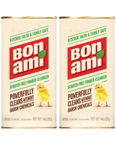BON AMI Powder Cleanser for Kitchens Bathrooms All Types of Surfaces Cleans Grime Dirt Polishes Surfaces Absorbs Odors 2 Pack