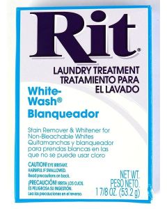 Rit Dye Laundry Treatment White-wash Stain Remover and Whitener Powder, 1-7/8 oz, White, 10-Pack
